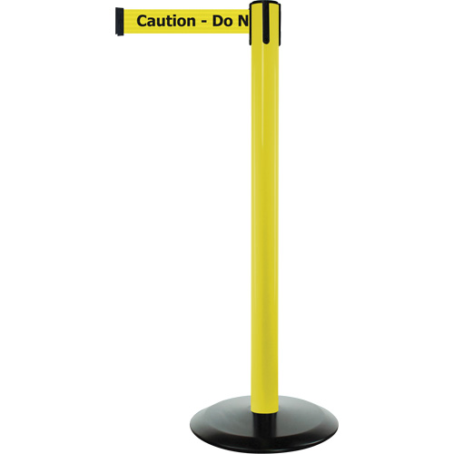Advance TensaBarrier&reg; Barrier Post, Steel, 36" H, Black/Yellow Tape, 7.5' Tape Length Air Extreme Inc.