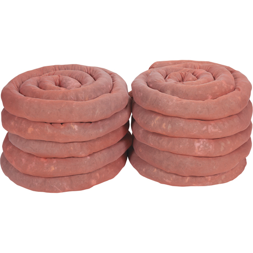 Sorbents Socks, Hazmat, 45 gal. Absorbancy, 3" W x 10' L, Pack of 10 Air Extreme Inc.
