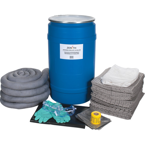 Large-Capacity Spill Kit, Universal, Drum, 30 US gal. Absorbancy Air Extreme Inc.