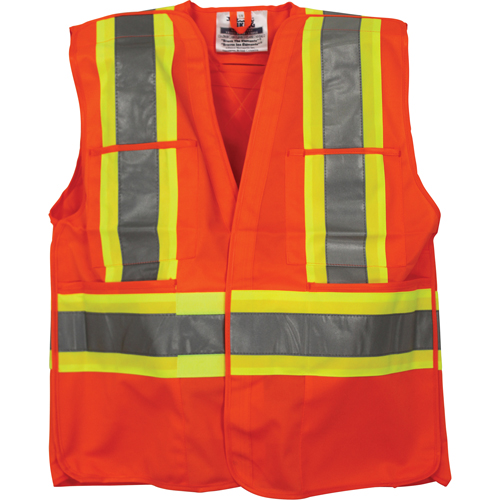 Veste de s&eacute;curit&eacute; pour la circulation, Orange haute visibilit&eacute;, Moyen/Petit, Polyester Air Extreme Inc.