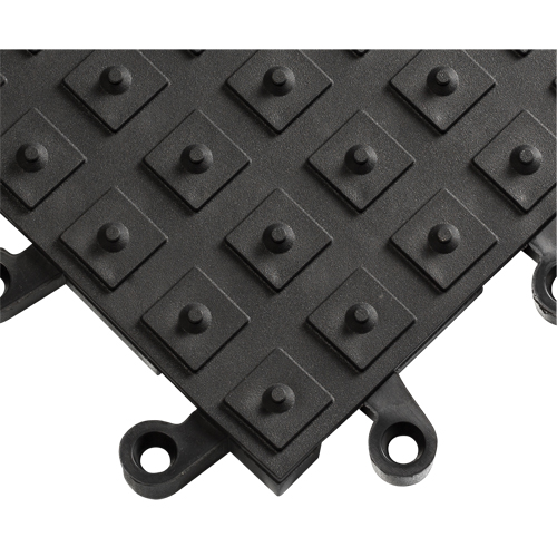 ErgoDeck&reg; Matting With Integrated No-Slip Cleats No. 552, PVC, 1-1/2' W x 1-1/2' L, 7/8" Thick, Black Air Extreme Inc.