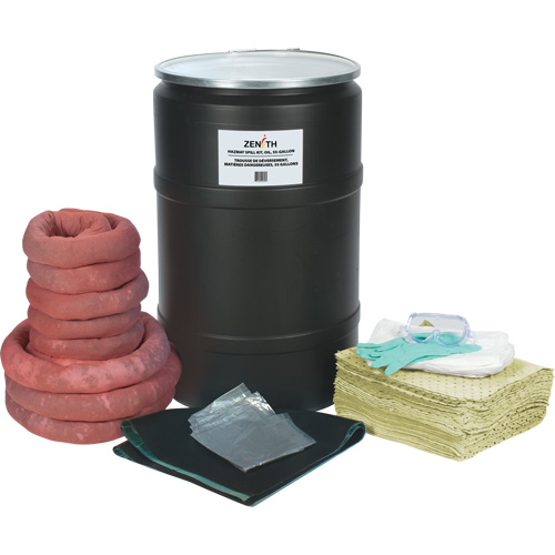 Spill Kit, Hazmat, Drum, 55 US gal. Absorbancy Air Extreme Inc.