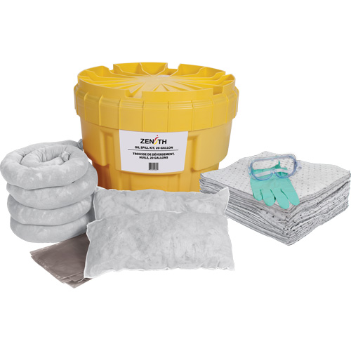 Trousse de lutte contre les d&eacute;versements, Huile seulement, Overpack/Baril de r&eacute;cup&eacute;ration, Absorbance de 20 gal. US Air Extreme Inc.