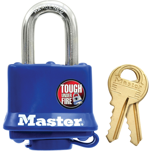 Weather-Resistant Padlock, Blue, Keyed Different, Laminated Steel, 1-9/16" Width Air Extreme Inc.