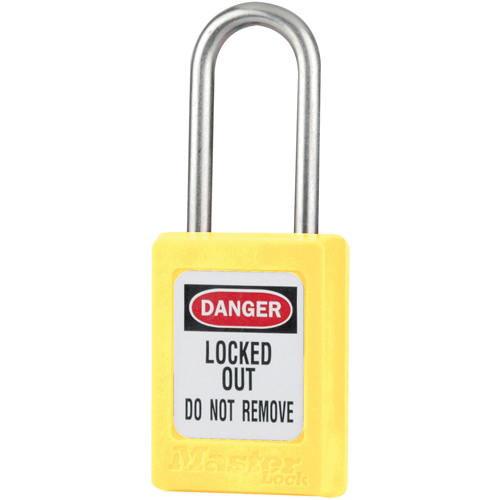 S31 Zenex Safety Padlock, Yellow, Keyed Different, Thermoplastic, 1-3/8" Width Air Extreme Inc.