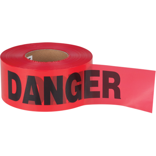 Ruban pour barricade Danger, Bilingue, 3" la x 1000' lo, 1,5 mil, Noir/rouge Air Extreme Inc.