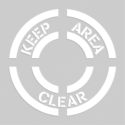 Floor Marking Stencils - Keep Area Clear, Pictogram, 20" x 20" Air Extreme Inc.