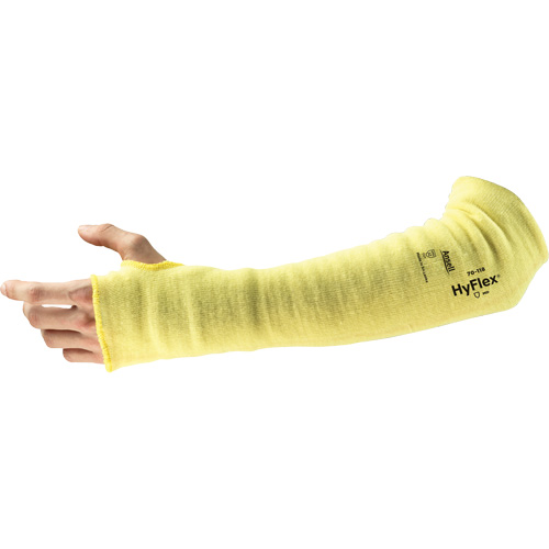 Manchon de protection pour le bras HyFlex 70-118, Kevlar, 10", ASTM ANSI niveau A3/EN 388 niveau 3/EN 388 niveau C, Jaune Air Extreme Inc.