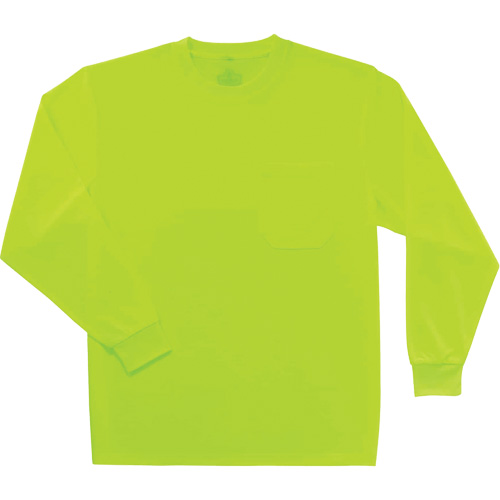 GloWear 8091 Non-Certified Long Sleeve T-Shirt, Polyester, Small, High Visibility Lime-Yellow Air Extreme Inc.