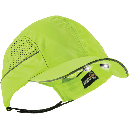 Casquette &agrave; bord court avec &eacute;clairage DEL Skullerz 8960, Vert lime haute visibilit&eacute; Air Extreme Inc.