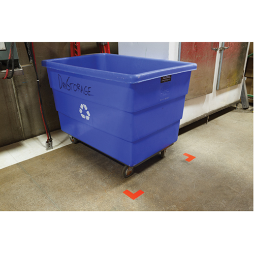 Floor Corner Marks, L, 5" L x 2" W, Red, Polyester Air Extreme Inc.