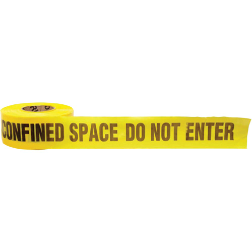 Barricade Tape, English, 3" W x 1000' L, 3 mils, Black on Yellow Air Extreme Inc.