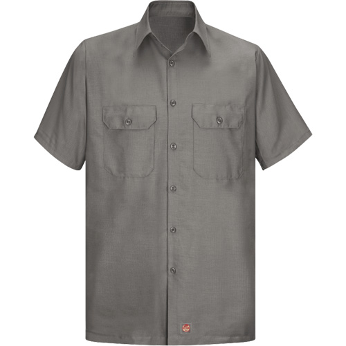 Short Sleeve Ripstop Shirt, Men's, Large (Tall), Grey Air Extreme Inc.