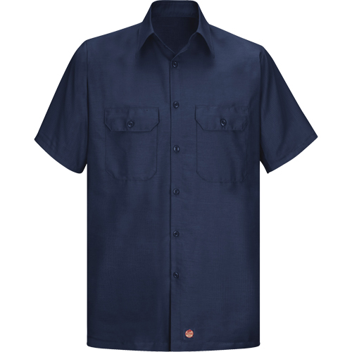 Men's Solid Rip Stop Shirt, Men's, Large, Navy Blue Air Extreme Inc.