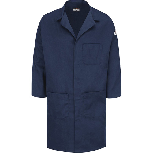 Excel FR&reg; ComforTouch&reg; Lab Coat, Cotton, Medium, Navy Blue Air Extreme Inc.