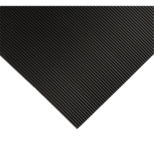 Tapis ondul&eacute; pour tableau de contr&ocirc;le no 702, 4' la x 10' lo, 1/4" &eacute;paisseur, Noir, PVC Air Extreme Inc.