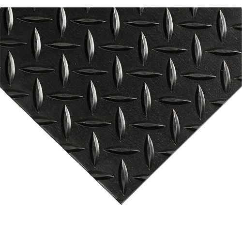 Tapis Diamond-Plate pour tableau de contr&ocirc;le no 701, 4' la x 10' lo, 1/4" &eacute;paisseur, Noir, PVC Air Extreme Inc.