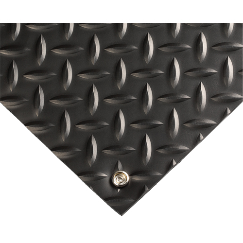 Electrically Conductive Mat No.785, 3' W x 5' L x 5/32" T, PVC, Diamond, Black Air Extreme Inc.