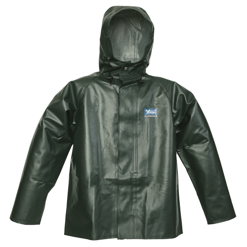 Manteau de pluie Journeyman r&eacute;sistant aux produits chimiques, Petit, Vert, Polyester/PVC Air Extreme Inc.