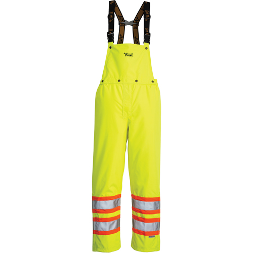 Pantalon de s&eacute;curit&eacute; Journeyman d&eacute;tachable &agrave; bavette, Polyester, Petit, Jaune lime haute visibilit&eacute; Air Extreme Inc.