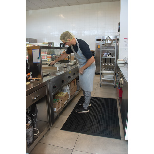 Anti-Fatigue Matting, Slotted, 3' x 5' x 7/8", Black, Natural Rubber Air Extreme Inc.