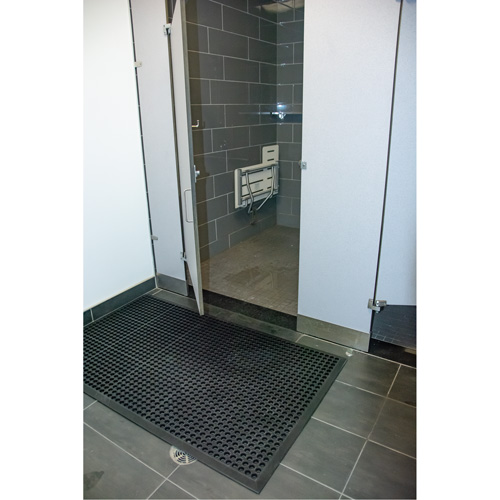Outdoor Entrance Matting, Rubber, Scraper Type, Textured Pattern, 2' x 2-2/3', Black Air Extreme Inc.