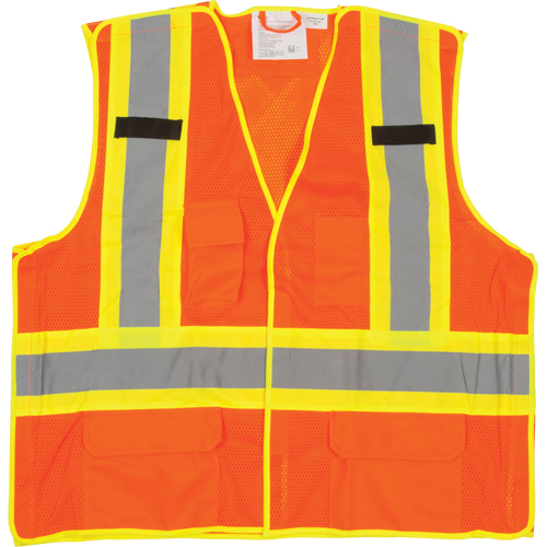 5-Point Tear-Away Premium Safety Vest , High Visibility Orange, Large/X-Large, Polyester Air Extreme Inc.