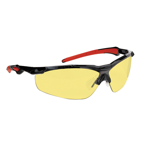Lunettes de s&eacute;curit&eacute; s&eacute;rie Hawk Dynamic, Lentille Ambr&eacute;e, Antibu&eacute;e, ANSI Z87+/R&eacute;pond ou surpasse la norme CSA Z94.3 Air Extreme Inc.