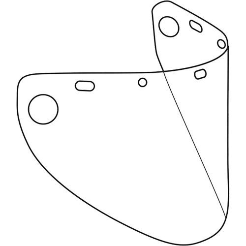 Dynamic Die Cut Formed Faceshield Visor, Polycarbonate, Clear Tint Air Extreme Inc.