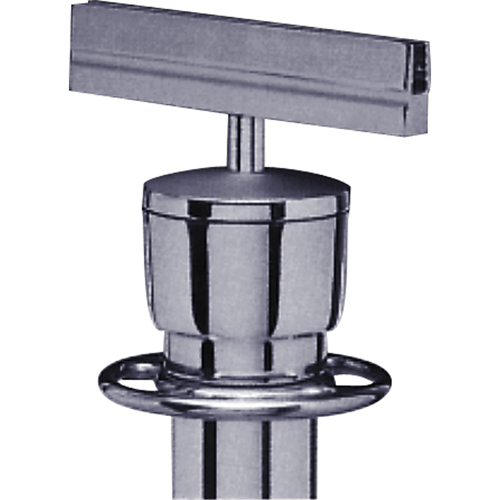 Support d'enseigne pour poteau portable, Chrome satin&eacute; Air Extreme Inc.