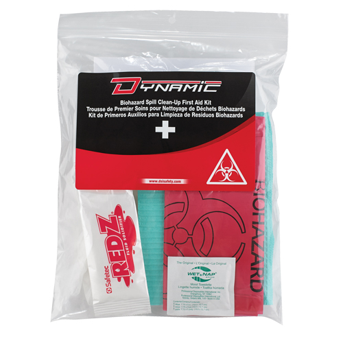 Dynamic Biohazard Spill Clean-Up First Aid Kit, Class 1 Medical Device, Resealable Plastic Bag Air Extreme Inc.