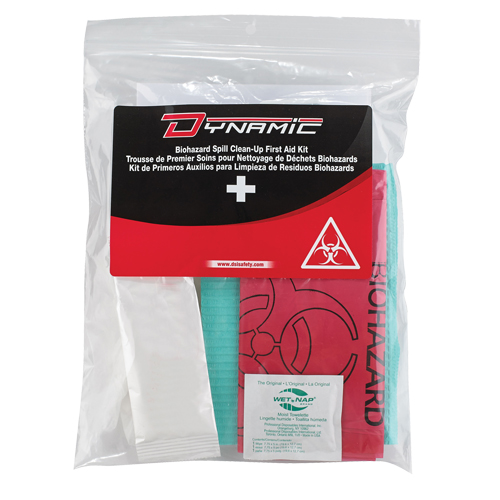 Dynamic Biohazard Spill Clean-Up First Aid Kit, Class 1 Medical Device, Resealable Plastic Bag Air Extreme Inc.