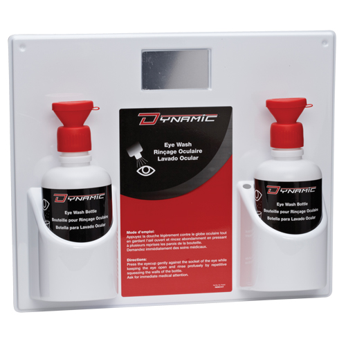Dynamic Eyewash Station with Empty Bottles, Double Air Extreme Inc.