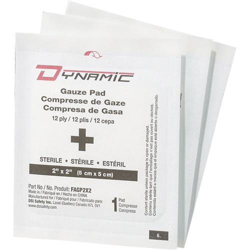 Dynamic Gauze, Pad, 2" L x 2" W, Sterile, Medical Device Class 1 Air Extreme Inc.