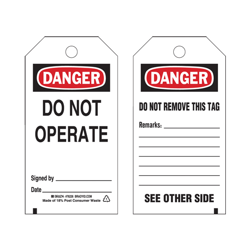 &eacute;tiquettes de verrouillage, Plastique, 3" la x 5-3/4" h, Anglais Air Extreme Inc.