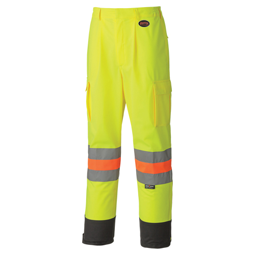 6009 Breathable Traffic Safety Pants, Polyester, X-Small, High Visibility Lime-Yellow Air Extreme Inc.