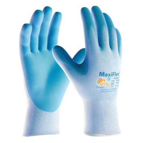 Gants enduits ultra l&eacute;gers MaxiFlex ATG, 6/T-petit, R&ecirc;vetement Mousse de nitrile, Calibre 15, Enveloppe en Nylon Air Extreme Inc.