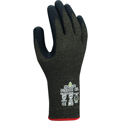 Gants r&eacute;sistants aux coupures S-TEX 581, Taille 6/Petit, Calibre 13, Rev&ecirc;tement Mousse de nitrile, Enveloppe en Acier inoxydable/Kevlar, ANSI/ISEA 105 niveau 5/EN 388 niveau E Air Extreme Inc.