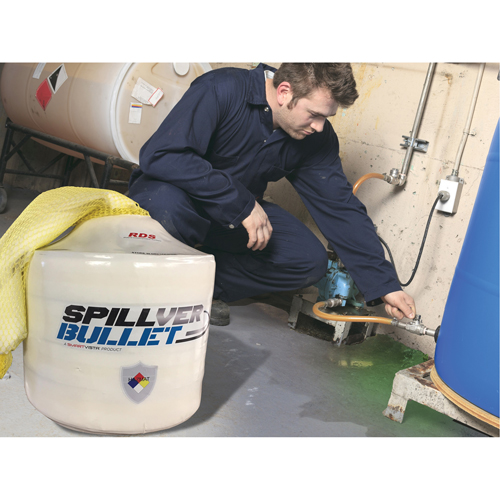 Barrage pour mati&egrave;res dangereuses Spillver Bullet, Mati&egrave;res dangereuses, 50' lo x 5" la, Absorption 14 gal. Air Extreme Inc.