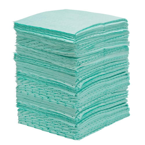 Feuilles absorbantes li&eacute;es de premi&egrave;re qualit&eacute;, Mati&egrave;res dangereuses, 15" x 18", 30 gal. d'absorption Air Extreme Inc.
