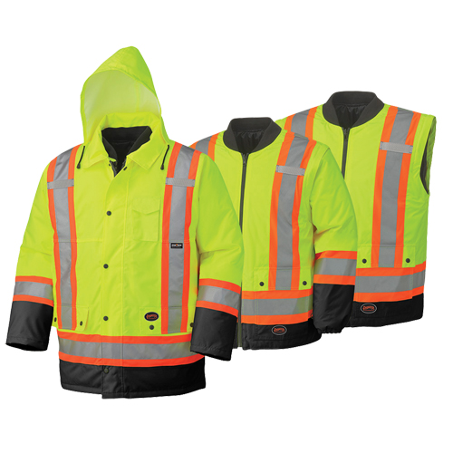 5021BB Waterproof 6-in-1 Safety Parka, High Visibility Lime-Yellow, 2X-Large Air Extreme Inc.