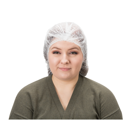 Pleated Bouffant Cap, Polypropylene, 21", White Air Extreme Inc.