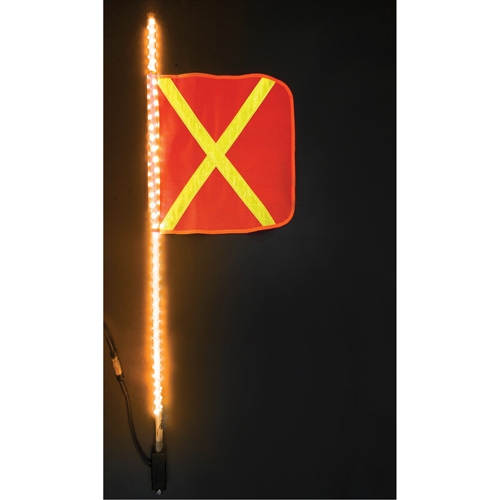 Safety Whip&reg; Heavy-Duty LED Whips, Hitch Mount, 4 High, Orange with Reflective Air Extreme Inc.
