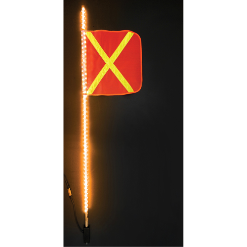 Safety Whip&reg; Heavy-Duty LED Whips, Hitch Mount, 5 High, Orange with Reflective Air Extreme Inc.