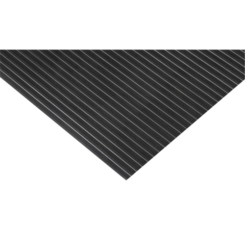 Tapis &agrave; nervures larges, Essuie-pieds, 3' x 75' x 1/8", Noir Air Extreme Inc.