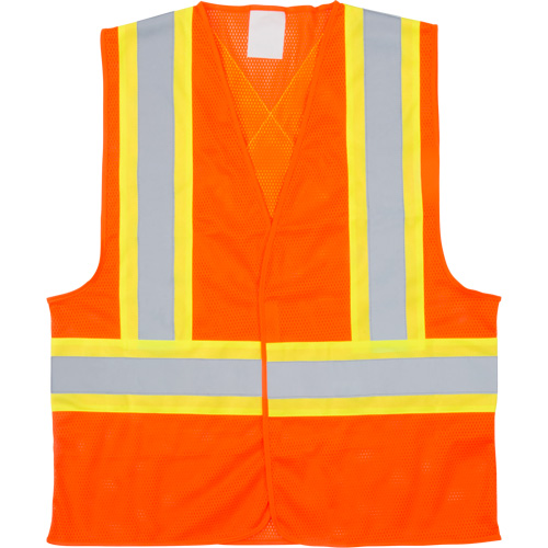 Traffic Safety Vest, High Visibility Orange, Medium, Polyester Air Extreme Inc.