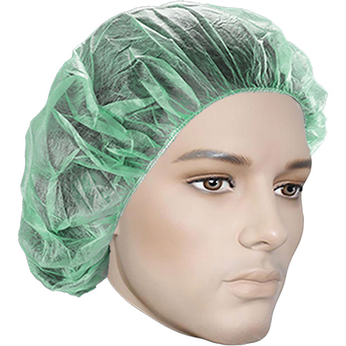 Bouffant Caps, Polypropylene, 21", Green Air Extreme Inc.