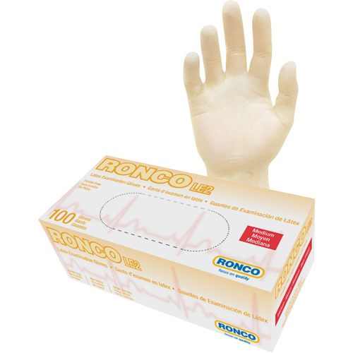 Disposable Gloves, Medium, Latex, 4-mil, Powder-Free, Natural, Class 2 Air Extreme Inc.