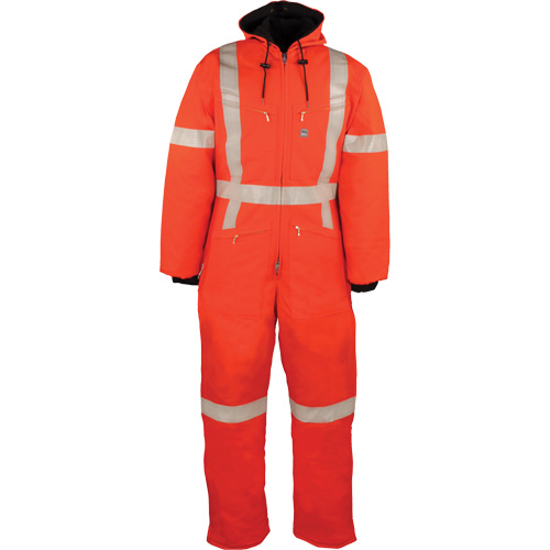 Reflective Insulated Coveralls, Small, Orange Air Extreme Inc.