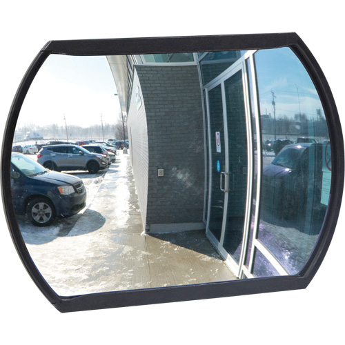 Miroir convexe rectangulaire/rond avec support, 12" h x 18" la, Int&eacute;rieur/Ext&eacute;rieur Air Extreme Inc.